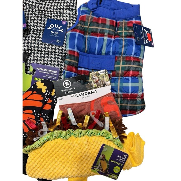 NEW Lot of 7 Dog Youly, Bootique, Backcountry Outfits Size XS to XS/S (Lot 2903) - Picture 3 of 5